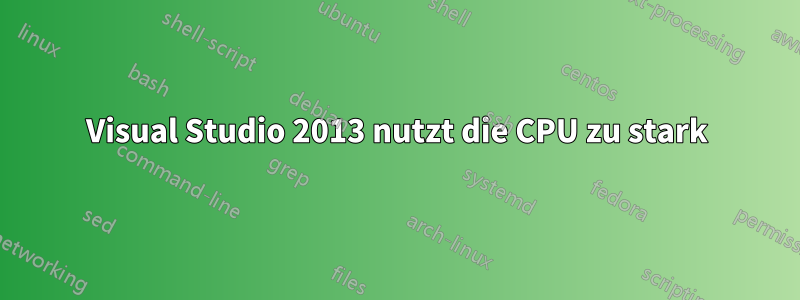 Visual Studio 2013 nutzt die CPU zu stark