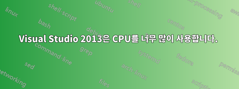 Visual Studio 2013은 CPU를 너무 많이 사용합니다.