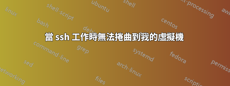 當 ssh 工作時無法捲曲到我的虛擬機