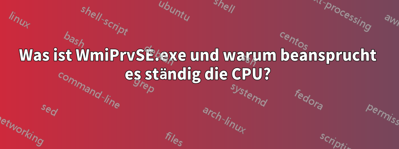 Was ist WmiPrvSE.exe und warum beansprucht es ständig die CPU?