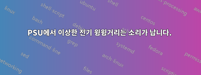 PSU에서 이상한 전기 윙윙거리는 소리가 납니다.