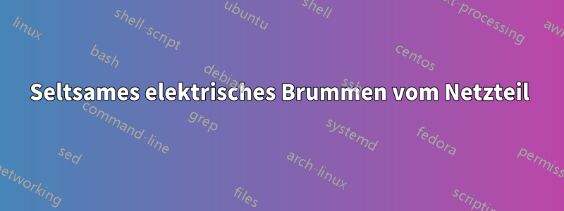 Seltsames elektrisches Brummen vom Netzteil