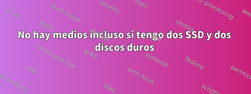 No hay medios incluso si tengo dos SSD y dos discos duros