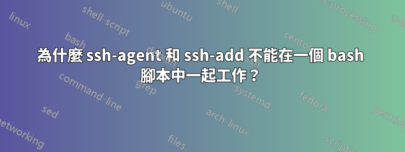 為什麼 ssh-agent 和 ssh-add 不能在一個 bash 腳本中一起工作？
