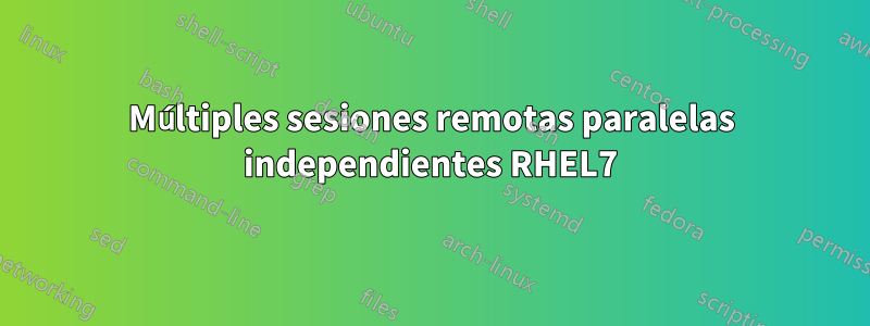 Múltiples sesiones remotas paralelas independientes RHEL7