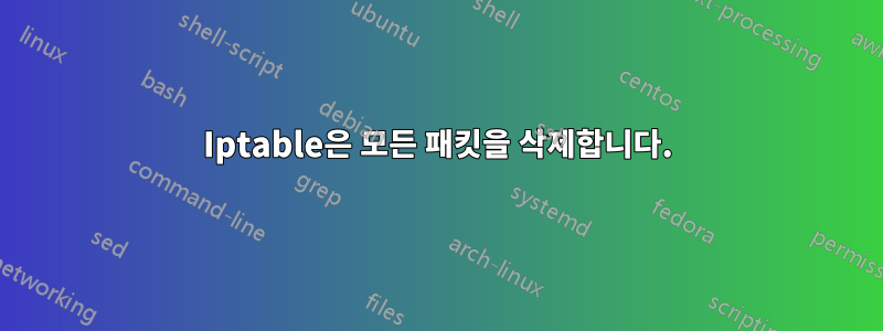 Iptable은 모든 패킷을 삭제합니다.