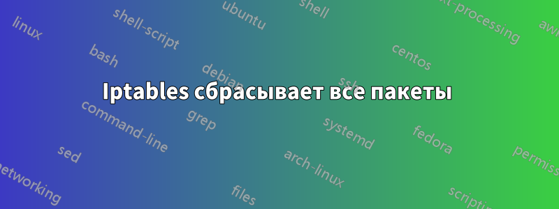 Iptables сбрасывает все пакеты