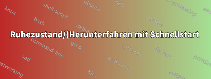 Ruhezustand/(Herunterfahren mit Schnellstart) funktioniert in Windows 10 nicht. Nur vollständiges Herunterfahren/Neustarten funktioniert