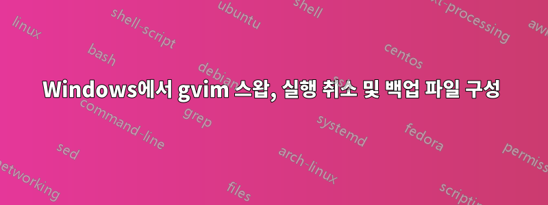 Windows에서 gvim 스왑, 실행 취소 및 백업 파일 구성
