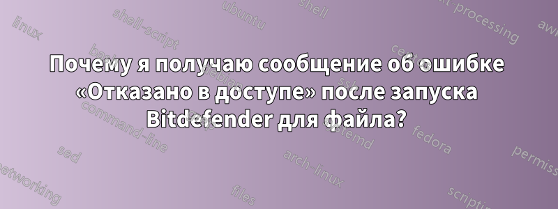 Почему я получаю сообщение об ошибке «Отказано в доступе» после запуска Bitdefender для файла?