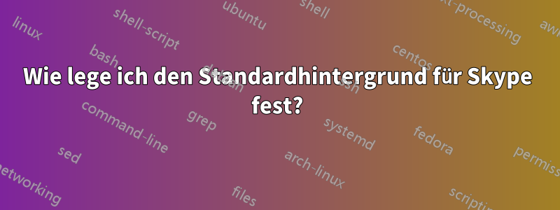 Wie lege ich den Standardhintergrund für Skype fest?