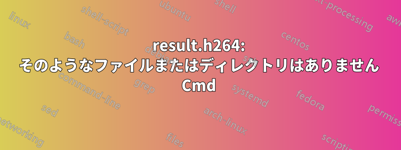 result.h264: そのようなファイルまたはディレクトリはありません Cmd