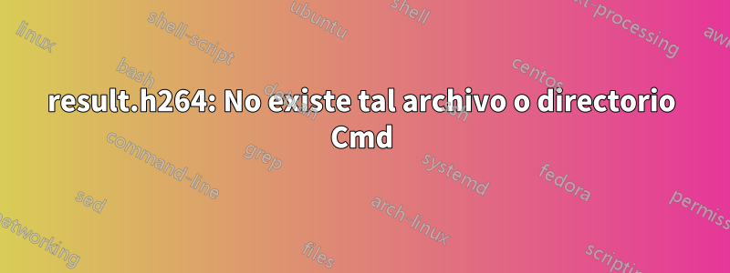 result.h264: No existe tal archivo o directorio Cmd