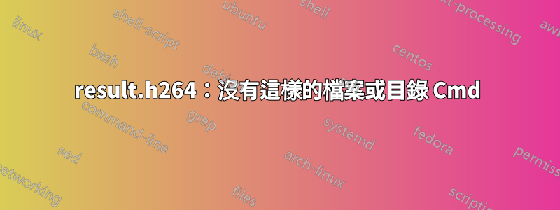 result.h264：沒有這樣的檔案或目錄 Cmd