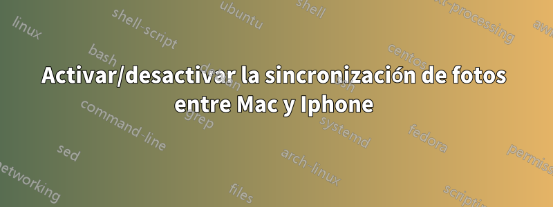 Activar/desactivar la sincronización de fotos entre Mac y Iphone