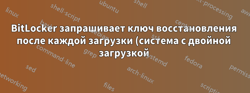 BitLocker запрашивает ключ восстановления после каждой загрузки (система с двойной загрузкой)
