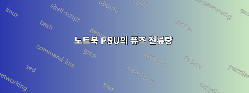 노트북 PSU의 퓨즈 전류량