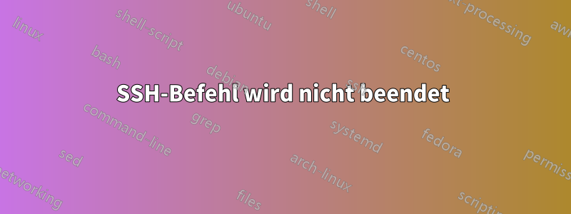 SSH-Befehl wird nicht beendet