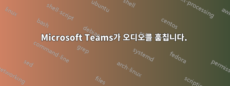 Microsoft Teams가 오디오를 훔칩니다.