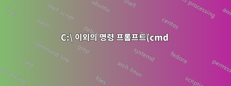 C:\ 이외의 명령 프롬프트(cmd)에서 드라이브 문자를 변경할 수 없습니다.
