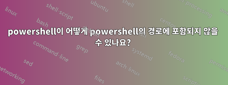 powershell이 ​​어떻게 powershell의 경로에 포함되지 않을 수 있나요?