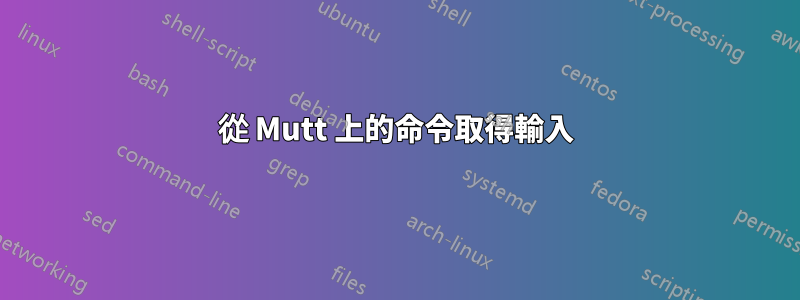 從 Mutt 上的命令取得輸入