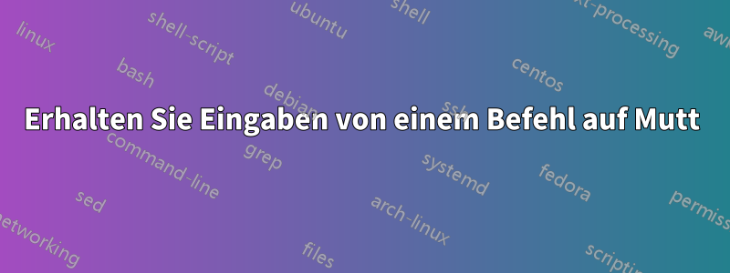 Erhalten Sie Eingaben von einem Befehl auf Mutt