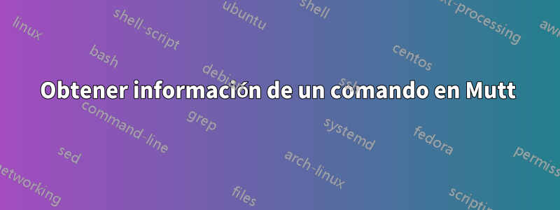 Obtener información de un comando en Mutt