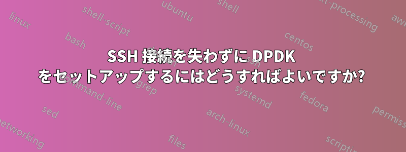 SSH 接続を失わずに DPDK をセットアップするにはどうすればよいですか?