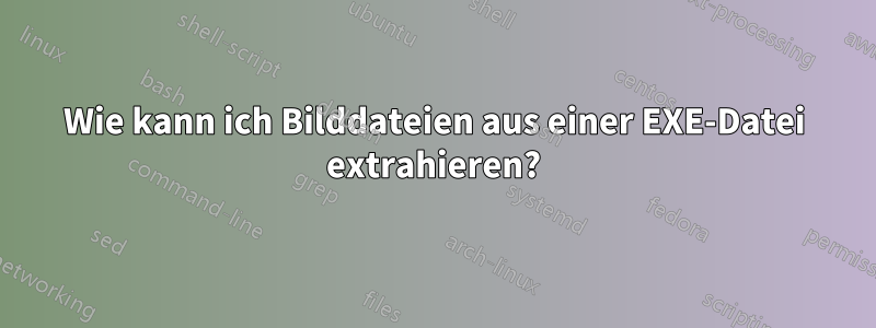 Wie kann ich Bilddateien aus einer EXE-Datei extrahieren?