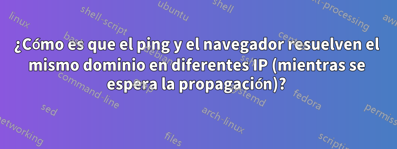 ¿Cómo es que el ping y el navegador resuelven el mismo dominio en diferentes IP (mientras se espera la propagación)?