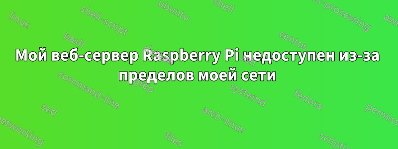 Мой веб-сервер Raspberry Pi недоступен из-за пределов моей сети