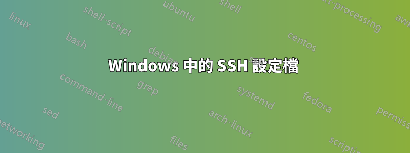 Windows 中的 SSH 設定檔