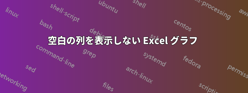 空白の列を表示しない Excel グラフ