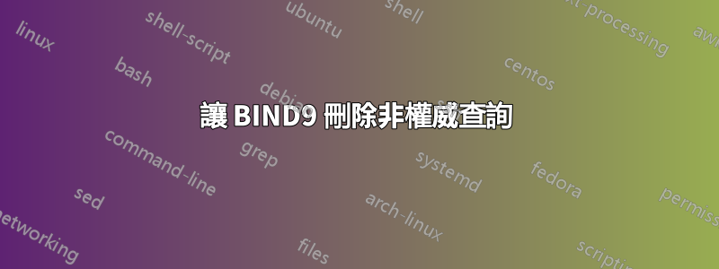 讓 BIND9 刪除非權威查詢