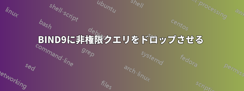 BIND9に非権限クエリをドロップさせる