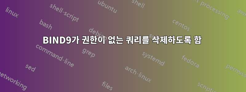 BIND9가 권한이 없는 쿼리를 삭제하도록 함