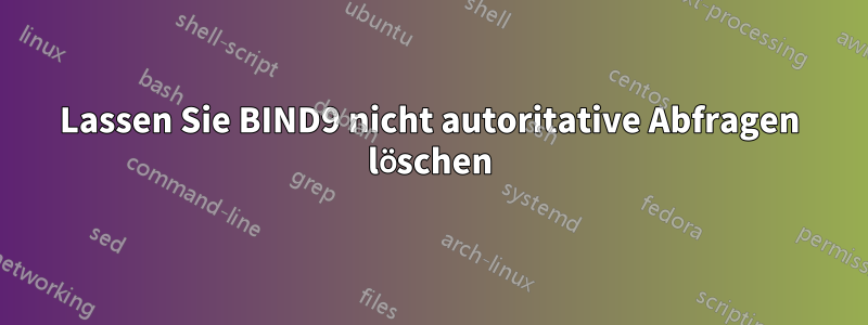 Lassen Sie BIND9 nicht autoritative Abfragen löschen