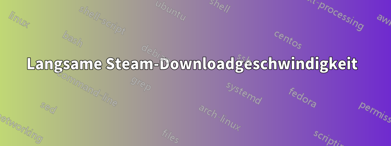 Langsame Steam-Downloadgeschwindigkeit 