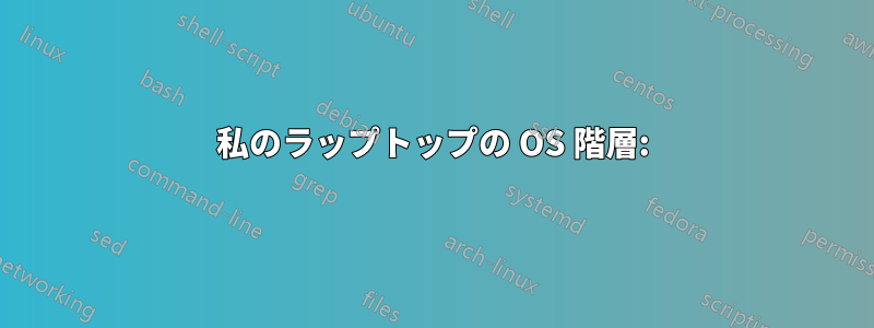 私のラップトップの OS 階層: