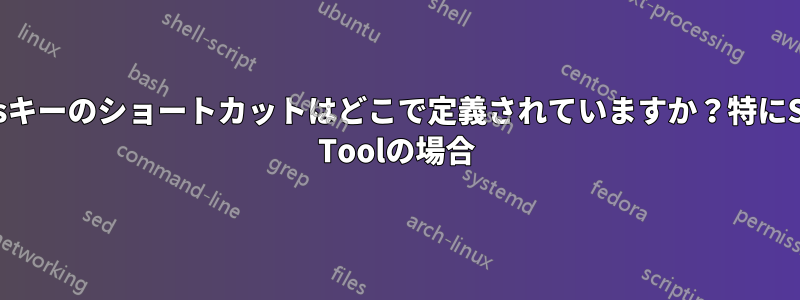 Windowsキーのショートカットはどこで定義されていますか？特にSnipping Toolの場合
