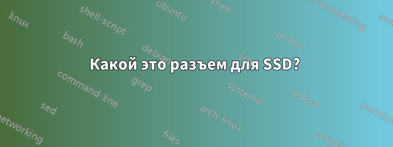 Какой это разъем для SSD?