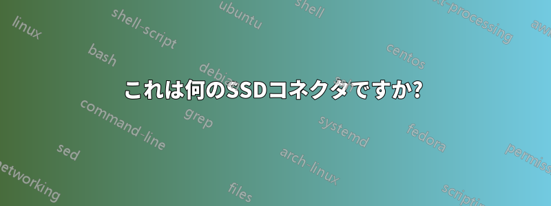 これは何のSSDコネクタですか?