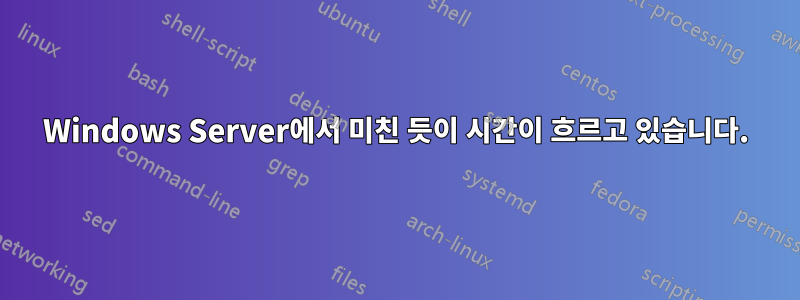 Windows Server에서 미친 듯이 시간이 흐르고 있습니다.