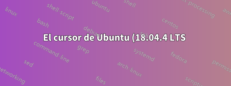 El cursor de Ubuntu (18.04.4 LTS) se convierte aleatoriamente en un '+'