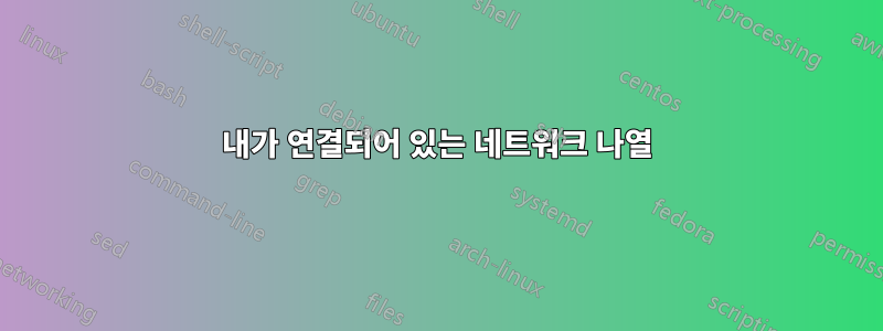 내가 연결되어 있는 네트워크 나열