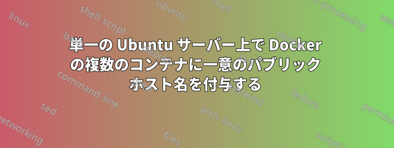 単一の Ubuntu サーバー上で Docker の複数のコンテナに一意のパブリック ホスト名を付与する