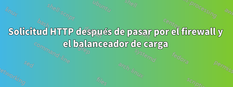Solicitud HTTP después de pasar por el firewall y el balanceador de carga