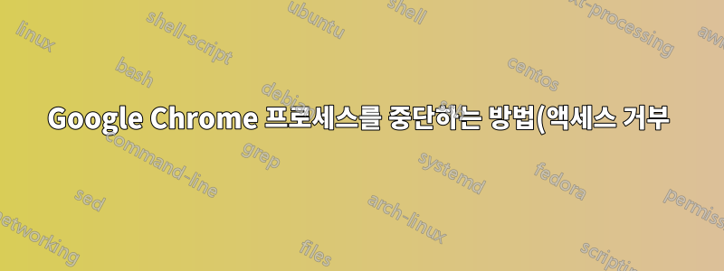 Google Chrome 프로세스를 중단하는 방법(액세스 거부)