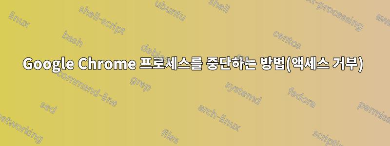 Google Chrome 프로세스를 중단하는 방법(액세스 거부)